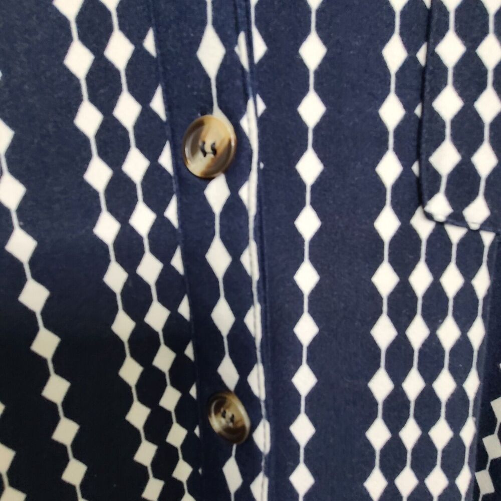 J for Justify Womens Plus SZ 2X Blue/White Collared Button Dress W Belt - Picture 6 of 10